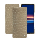 Housse cuir Sony Xperia 5 V - Autruche desert ( Pantone #A39382 ) 