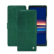 Capa em pele Sony Xperia 5 V - Crocodile pino ( Pantone #173F35 ) 