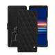 Funda de piel Sony Xperia 5 V - Negre poudro - Couture ( Pantone #111212 )