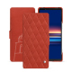 Capa em pele Sony Xperia 5 V - Arange clouquié - Couture ( Pantone #D33108 )