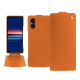 Sony Xperia 5 V leather case - Orange ( Nappa - Pantone #ff9351 ) 