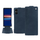 Funda de piel Sony Xperia 5 V - Jean vintage ( Pantone #2f414f  ) 