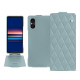 Capa em pele Sony Xperia 5 V - Bleu ciel - Couture ( Nappa - Pantone #abcae9 ) 