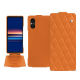 Lederschutzhülle Sony Xperia 5 V - Orange - Couture ( Nappa - Pantone #ff9351 ) 