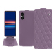 Housse cuir Sony Xperia 5 V - Lilas - Couture ( Nappa - Pantone #b9a3e3 ) 