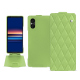 Custodia in pelle Sony Xperia 5 V - Vert olive - Couture ( Nappa - Pantone #a7c58e ) 