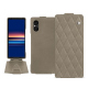 Capa em pele Sony Xperia 5 V - Darboun sabla - Couture ( Pantone #BCB1A1 )
