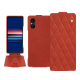 Funda de piel Sony Xperia 5 V - Arange clouquié - Couture ( Pantone #D33108 )