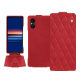 硬质真皮保护套 Sony Xperia 5 V - Rouge troupelenc - Couture ( Pantone #AB191A )