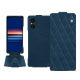 Funda de piel Sony Xperia 5 V - Blu mediterran - Couture ( Pantone #0E3043 )