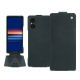Housse cuir Sony Xperia 5 V - Blu marino ( Pantone #14181D )
