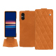 Capa em pele Sony Xperia 5 V - Mandarine vintage - Couture ( Pantone #d47231 ) 