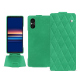 Sony Xperia 5 V leather case - Menthe vintage - Couture ( Pantone #37b375 ) 