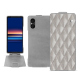 Funda de piel Sony Xperia 5 V - Platinium - Couture ( Pantone 877C ) 