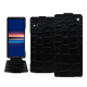 Sony Xperia 5 V leather case - Crocodile nero ( Noir / Black) 