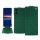 Lederschutzhülle Sony Xperia 5 V - Crocodile pino ( Pantone #173F35 ) 
