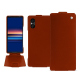 Sony Xperia 5 V leather case - Orange Veggie ( Pantone #cb6015 ) 