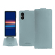 Custodia in pelle Sony Xperia 5 V - Bleu Ciel PU ( Pantone #abcae9 )