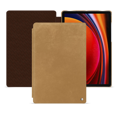 Pour Samsung Galaxy Tab S9 FE Étui pour tablette en cuir intelligent TPU de  couleur pure à 3 plis avec fente pour stylo (lavande)