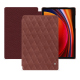 Housse cuir Samsung Galaxy Tab S9 - Passion vintage - Couture ( Pantone #591d16 ) 