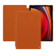 Samsung Galaxy Tab S9 leather case - Orange vibrant ( Pantone #e36b39 ) 