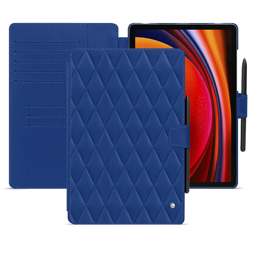 Samsung Galaxy Tab S9 - La housse de protection idéaleBleu océan - Couture ( Nappa - Pantone #15458a) 