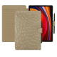 Housse cuir Samsung Galaxy Tab S9 - Autruche desert ( Pantone #A39382 ) 