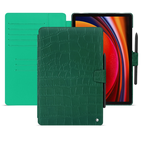 Samsung Galaxy Tab S9 - La custodia protettiva idealeCrocodile pino ( Pantone #173F35 ) 