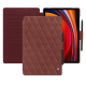 Samsung Galaxy Tab S9 leather case - Passion vintage - Couture ( Pantone #591d16 ) 