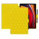 Housse cuir Samsung Galaxy Tab S9 - Jaune fluo - Couture ( Pantone #c9ff57 ) 