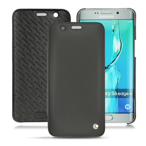Capa em pele Samsung Galaxy S6 Edge Plus - Noir ( Nappa - Black ) 