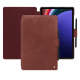 Samsung Galaxy Tab S9+ leather case - Passion vintage ( Pantone #591d16 ) 