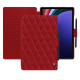 Housse cuir Samsung Galaxy Tab S9+ - Rouge - Couture ( Nappa - Pantone #d50032 ) 