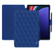 Capa em pele Samsung Galaxy Tab S9+ - Bleu océan - Couture ( Nappa - Pantone #15458a) 