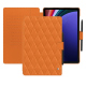 Samsung Galaxy Tab S9+ leather case - Orange - Couture ( Nappa - Pantone #ff9351 ) 