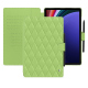 Samsung Galaxy Tab S9+ leather case - Vert olive - Couture ( Nappa - Pantone #a7c58e ) 