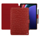 Samsung Galaxy Tab S9+ leather case - Autruche ciliegia ( Pantone #a4343a ) 