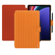 Samsung Galaxy Tab S9+ leather case - Abaca arancio ( Pantone #d77540 )