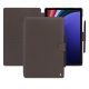 Samsung Galaxy Tab S9+ leather case - Gris Veggie ( Pantone #5e514d ) 
