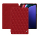 Lederschutzhülle Samsung Galaxy Tab S9+ - Rouge - Couture ( Nappa - Pantone #d50032 ) 