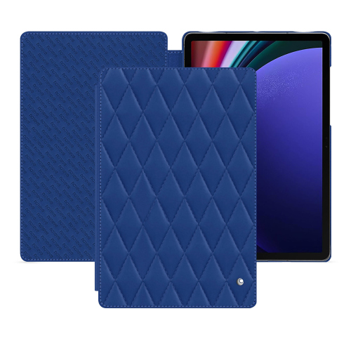 Samsung Galaxy Tab S9+ Hülle | Eleganz und Funktionalität vereintBleu océan - Couture ( Nappa - Pantone #15458a) 