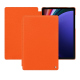 Samsung Galaxy Tab S9+ leather case - Orange fluo ( Pantone #ff5406 ) 