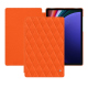 Housse cuir Samsung Galaxy Tab S9+ - Orange fluo - Couture ( Pantone #ff5406 ) 