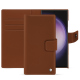 Capa de couro para carteira Samsung Galaxy S24 Ultra - Marron ( Nappa - Pantone #8B4720 ) 