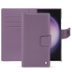 Capa de couro para carteira Samsung Galaxy S24 Ultra - Lilas ( Nappa - Pantone #b9a3e3 ) 