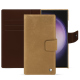 Étui portefeuille cuir Samsung Galaxy S24 Ultra - Sable vintage ( Pantone #9b7340 ) 
