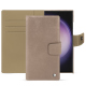 Étui portefeuille cuir Samsung Galaxy S24 Ultra - Taupe vintage ( Pantone #bda790 ) 