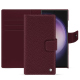 Étui portefeuille cuir Samsung Galaxy S24 Ultra - Lie de vin ( Pantone #412234 ) 