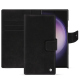 Samsung Galaxy S24 Ultra leather wallet case - Onyx ( Noir / Black ) 