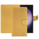 Capa de couro para carteira Samsung Galaxy S24 Ultra - Or Maïa ( Pantone 871C ) 